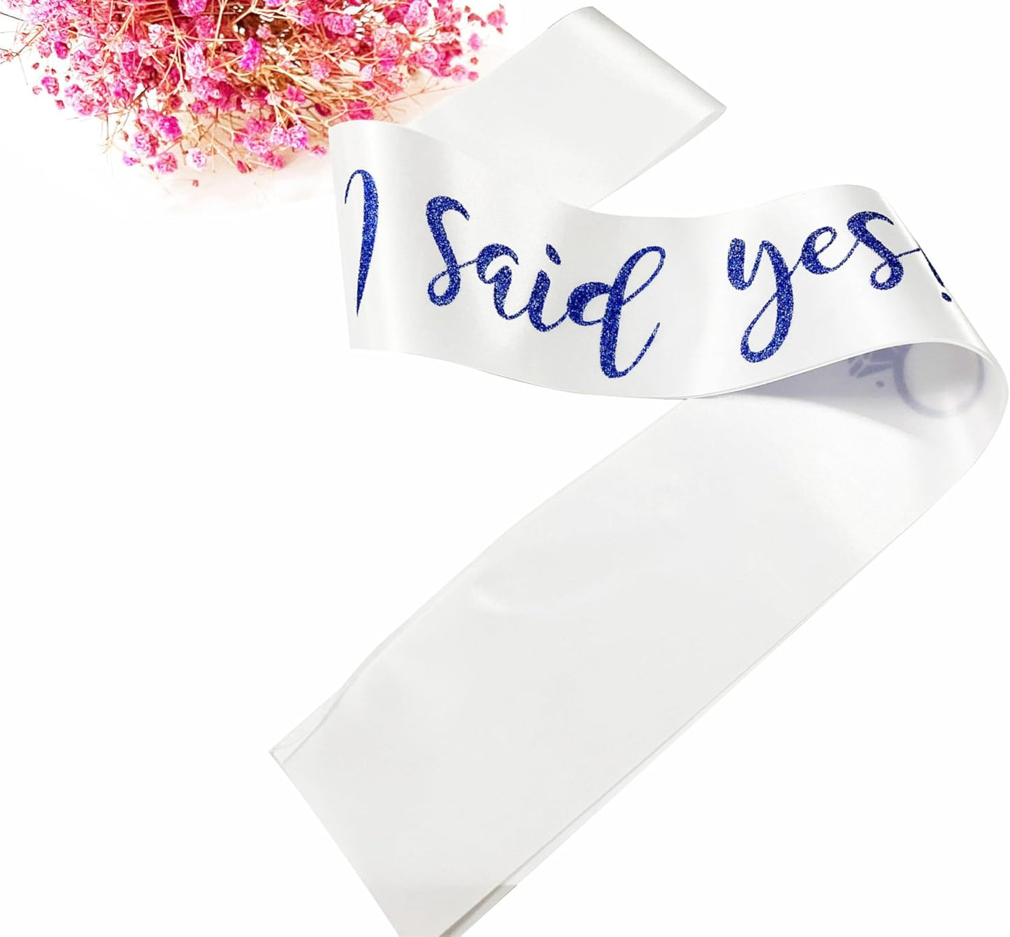 I Said Yes Sash,Future Mrs Sash Engagement Party SashBachelorette Party Sashes, Bridal Shower Sash for Bride to Be,Blue