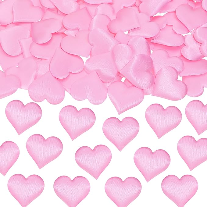 ONLYKXY 200Pcs 3.5cm Big Sponge Confetti Decor Glitter Flower Heart Shape Petals Table Decoration for Wedding Party Valentine's Day Scatter Ponge Petal Confetti (Pink)