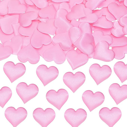 ONLYKXY 200Pcs 3.5cm Big Sponge Confetti Decor Glitter Flower Heart Shape Petals Table Decoration for Wedding Party Valentine's Day Scatter Ponge Petal Confetti (Pink)