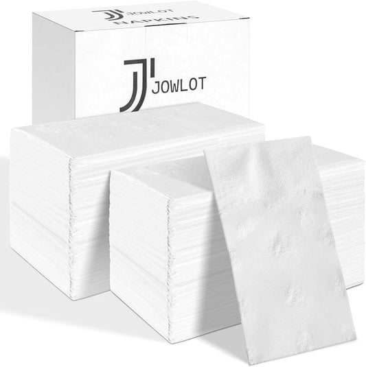 Disposable Napkins, 2-Ply 300 Count Paper Dinner Napkins, White Napkins Bulk for Wedding Party Bathroom and Everyday Use (16.2" X 15")