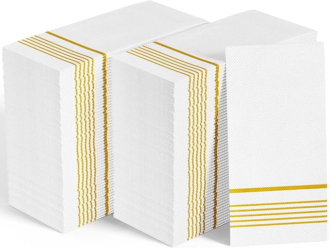 600 Pack Paper Dinner Napkins, Absorbent Paper Napkins, Premium Quality Guest Towels, 2-Ply Disposable Hand Towels for Kitchen, Events, Parties or Events