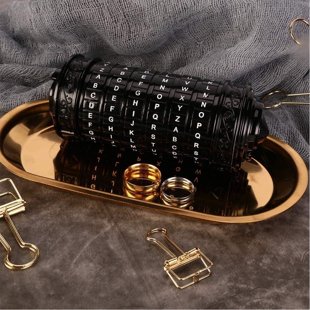 Cryptex Da Vinci Code Mini Cryptex Lock Puzzle Boxes with Hidden Compartments Anniversary Valentine's Day Romantic Birthday Gifts for Her Gifts for Girlfriend Box for Men