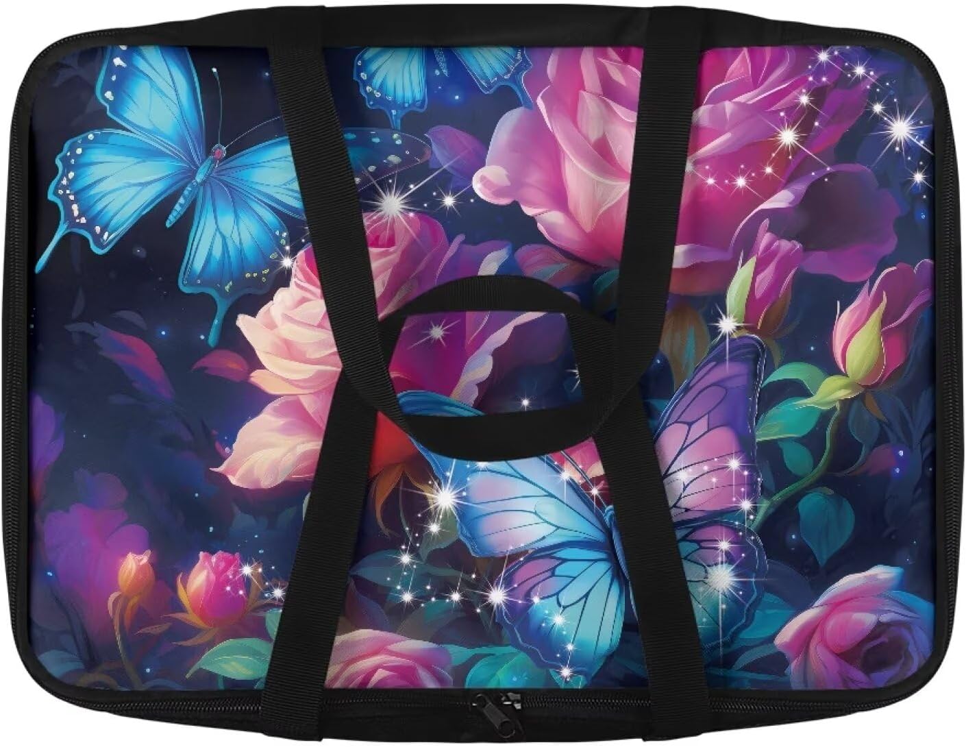 Rose Butterfly Insulated Casserole Carrier Thermal Bags Casserole Carriers for Hot or Cold Food with Heat Resistant Lining Zip Food Carriers Travel Potluck Parties Picnic Cookouts Beach