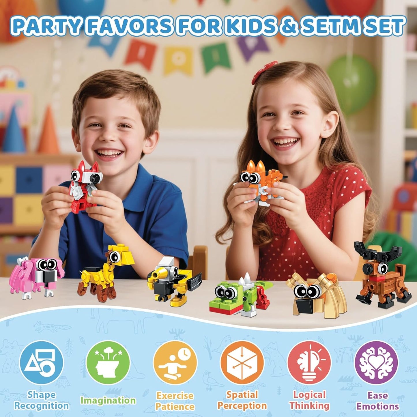 30 Pack Party Favors Building Set for Kids, 750 Pcs Mini Animal 3-in-1 Building Block Kit Sets, Goodie Bags Stuffers for Kids Classroom Prizes Birthday, Best Gifts for Boys Girls Ages 6+