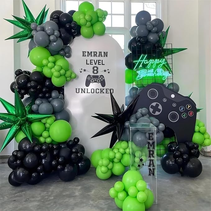 Green Balloons, 140pcs 18 12 10 5 Inch Different Sizes Pack Party Latex Balloons for Birthday Halloween Holiday Balloon Garland as Party Decorations
