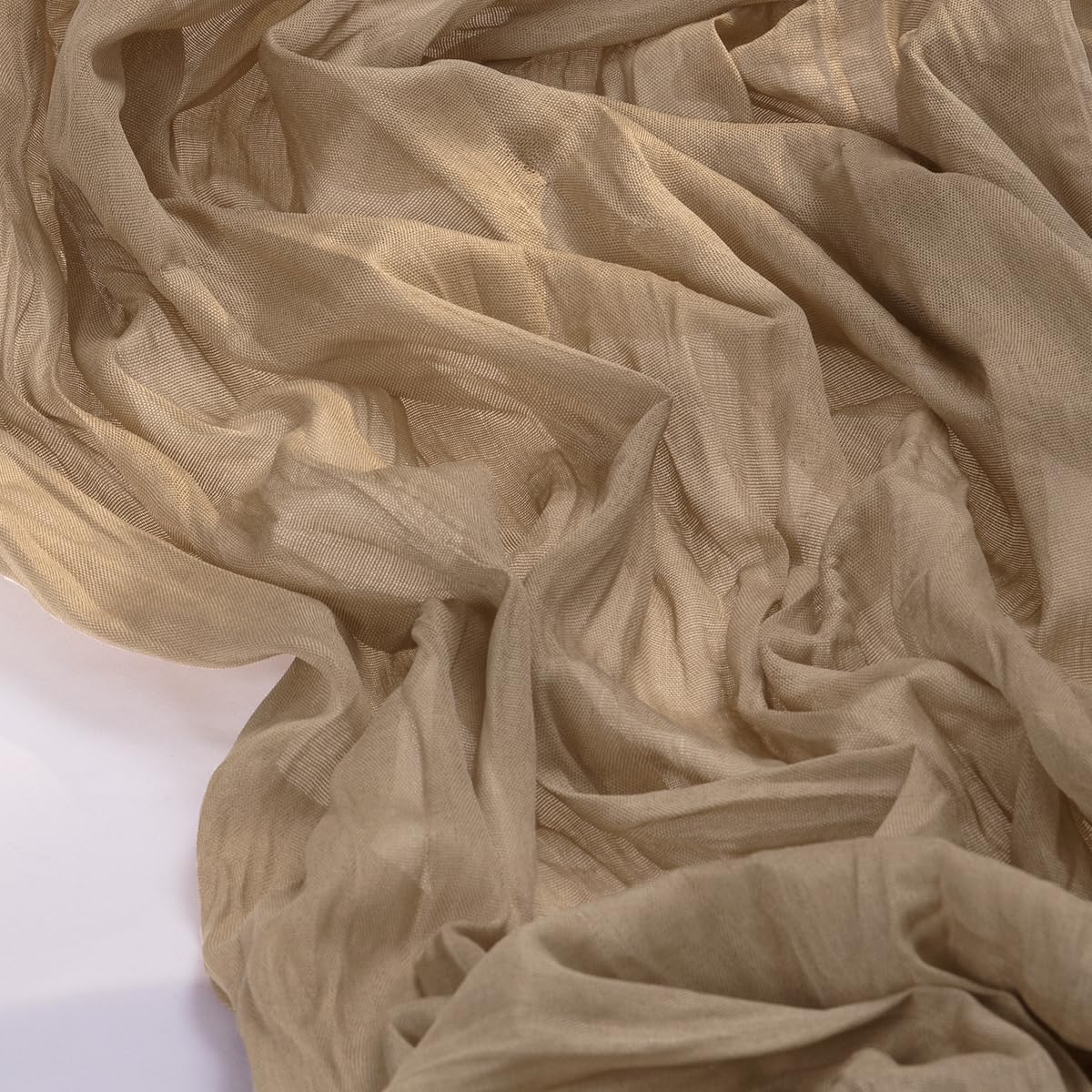 Socomi Nude Brown Cheesecloth Table Runner Fall Thanksgiving Boho Rustic Gauze 120 inch 10FT Cheese Cloth Runner for Wedding Party Baby Shower Birthday Home Decor Holiday Decorations