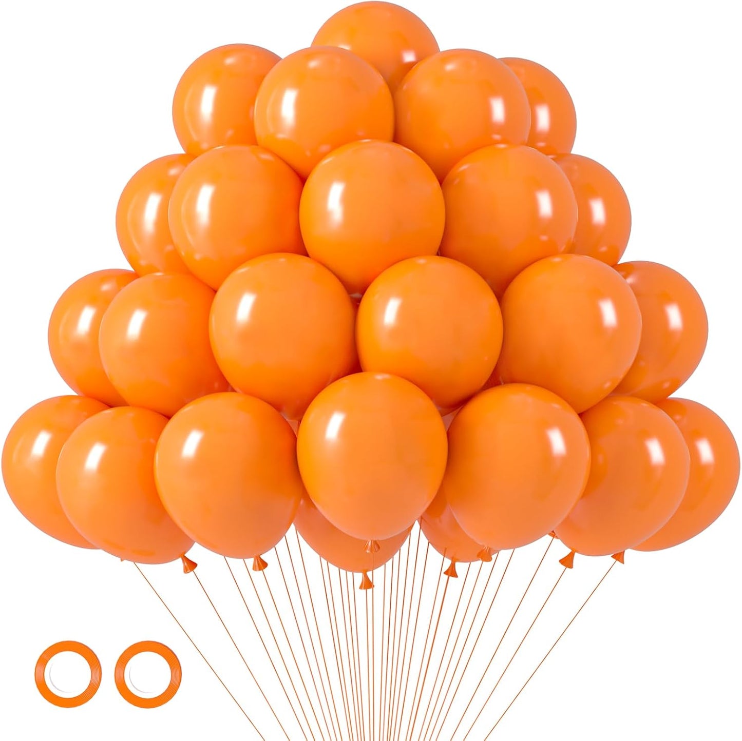 105pcs Orange Balloons 12inch Party Latex Balloons for Boys Girls Birthday Baby Shower Gender Reveal Wedding Sunflower Party Decorations