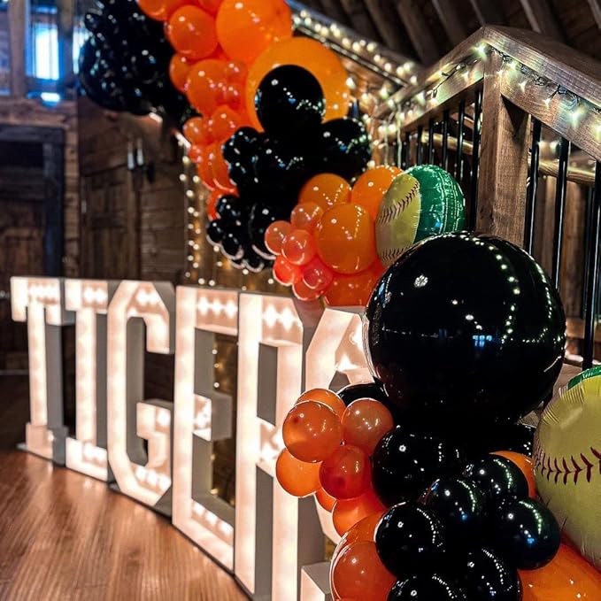 Halloween Balloons Orange Black Decorations Kelfara 60Pcs 12inch Matte Black Orange Latex Confetti Balloon for Celebration Trick or Treat Party Spooky Ghost Party Bar Anniversary Graduation
