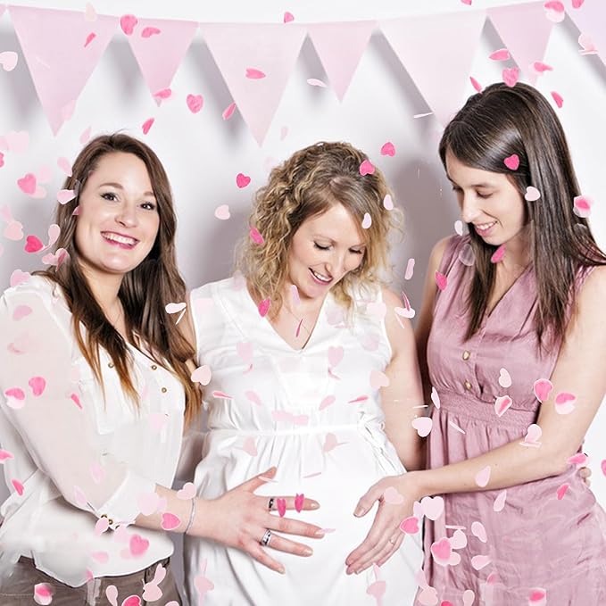 Gender Reveal Confetti 10pcs Ideas Balloon Boy or Girl Revelacion De Sexo De Baby Party Decorations He or She (Pink)