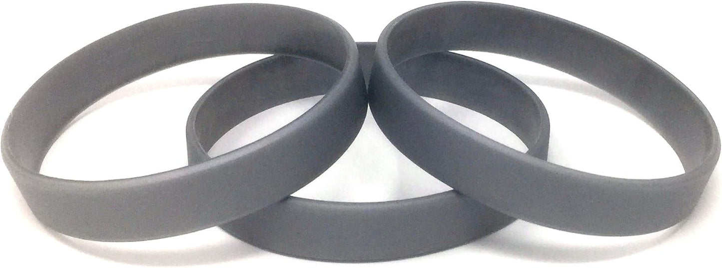 TheAwristocrat 1 Dozen (12) Multi-Pack Blank Rubber Wristbands Silicone Bracelets - Select from a Variety of Colors
