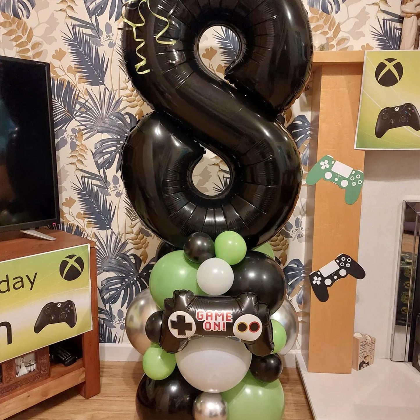 Smlpuame 40 inch Number Balloon 0-9 Black Large Number 10 Balloons,Digital Balloons for Birthday Party Celebration Decorations Supplies, Helium Foil Number Balloons for Wedding Anniversary