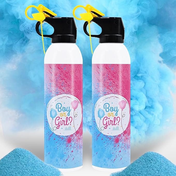 Gender Reveal Fire Extinguisher Large Blue Smoke for Gender Reveal Party Decorations 2Pack Gender Reveal Extinguisher Color with Biodegradable Powder for Baby Gender Reveal Ideas