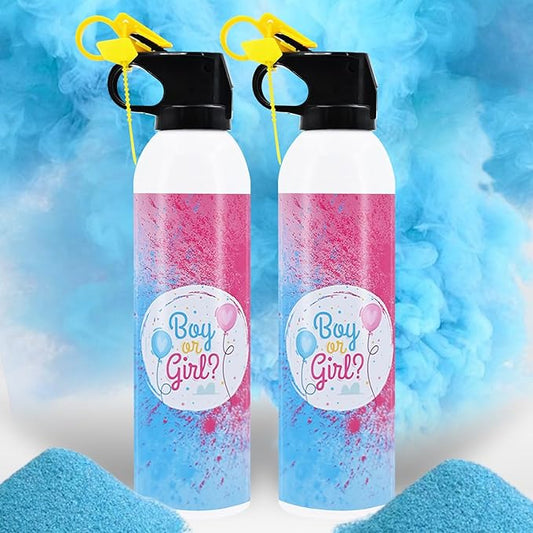 Gender Reveal Fire Extinguisher Large Blue Smoke for Gender Reveal Party Decorations 2Pack Gender Reveal Extinguisher Color with Biodegradable Powder for Baby Gender Reveal Ideas