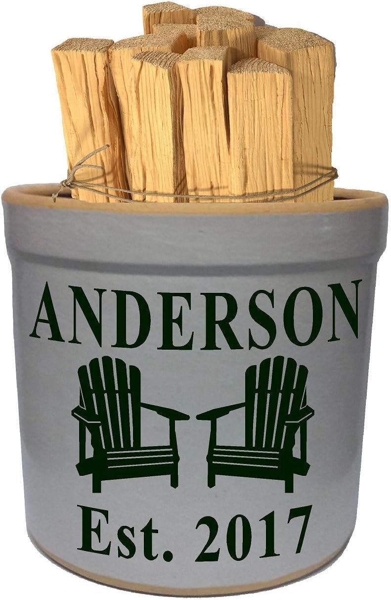1 Gallon Personalized Stoneware Crock - ADIRONDACK