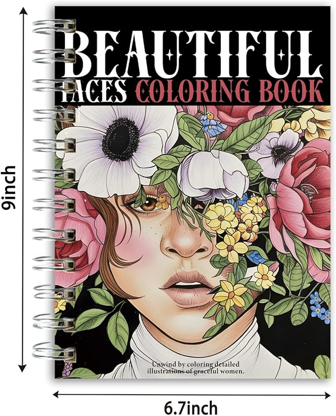 ZHIJIANHZ Coloring Book for Adults with Detailed Portraits and Fashion Illustrations, 30 Pages of People and Character Designs for Artistic Relaxation, 6.7x6.7 Inch for Stress Relief
