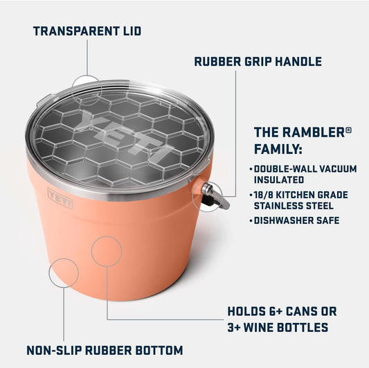 YETI Beverage/Ice Bucket, Holds 6 Longnecks or 3 Bottles of Wine
