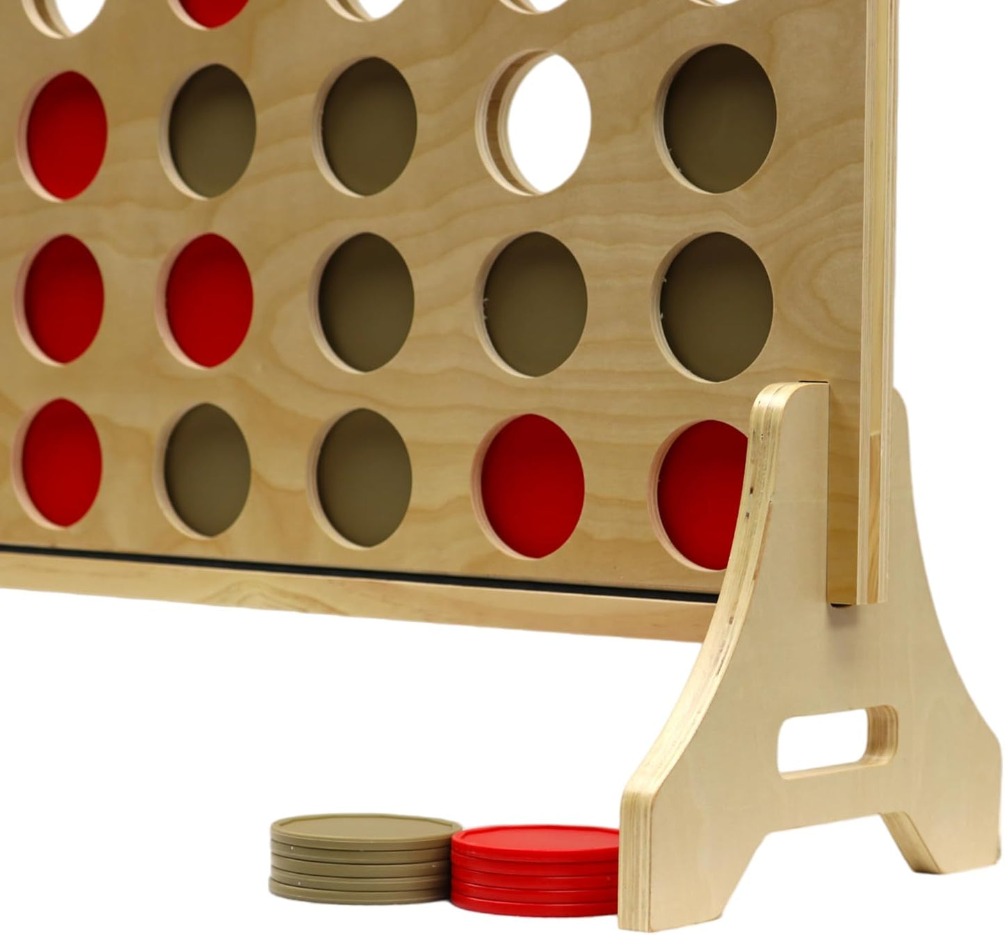 Tailgating Pros Premium Giant Four in a Row with Carrying Case - Jumbo Oversized Outdoor Yard Game - Connect Multiple Pucks in a Row to Win - Many Puck Colors Available!