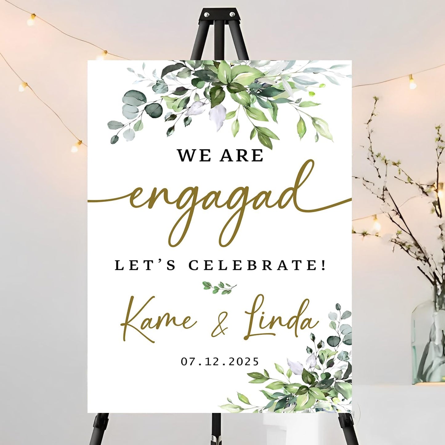 Engaged Decorations - Engagement Welcome Signs For Party