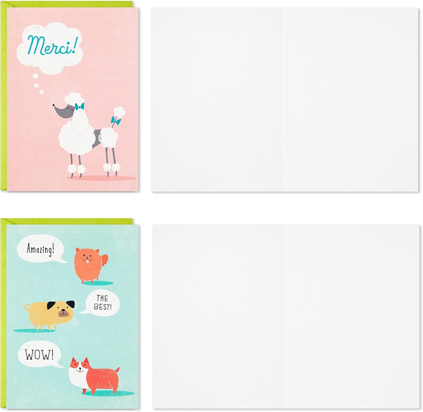Hallmark Thank You Cards Assortment, Cute Dogs (48 Cards and Envelopes)