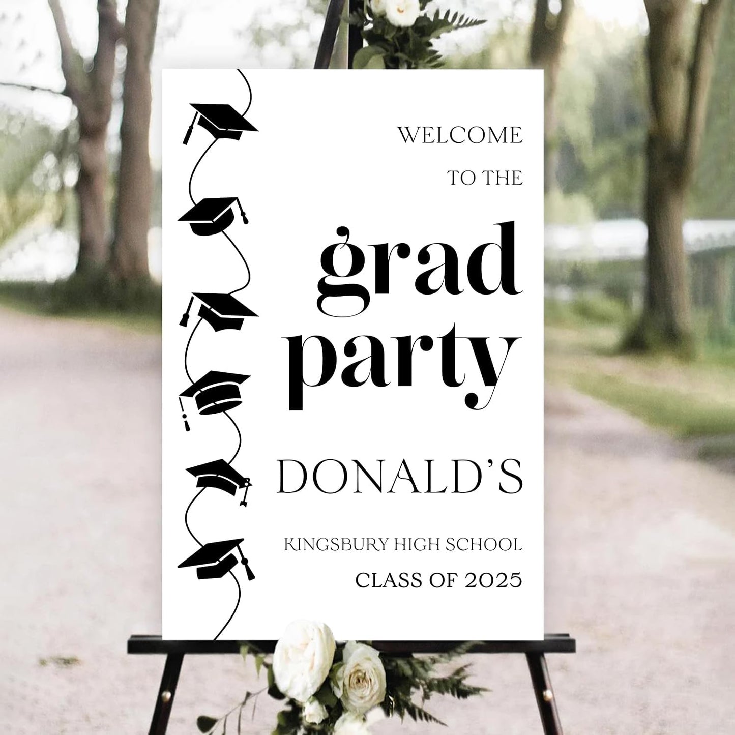 Graduation Welcome Sign, Grad Party Sign, Modern Minimalist Graduation Welcome, Personalized Senior High School College Graduation, Class of 2024, Graduation Party Welcome Sign 2024 Congrats
