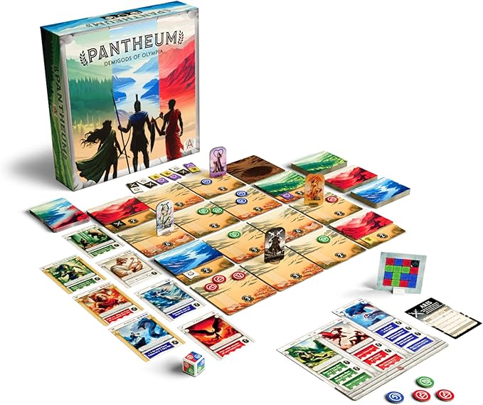 Pantheum: Demigods of Olympia Board Game | Greek Mythology Strategy Game for 1–4 Players | Ages 12+ | 45–60 Min Playtime | Great Board Games for Family Night | Base Game