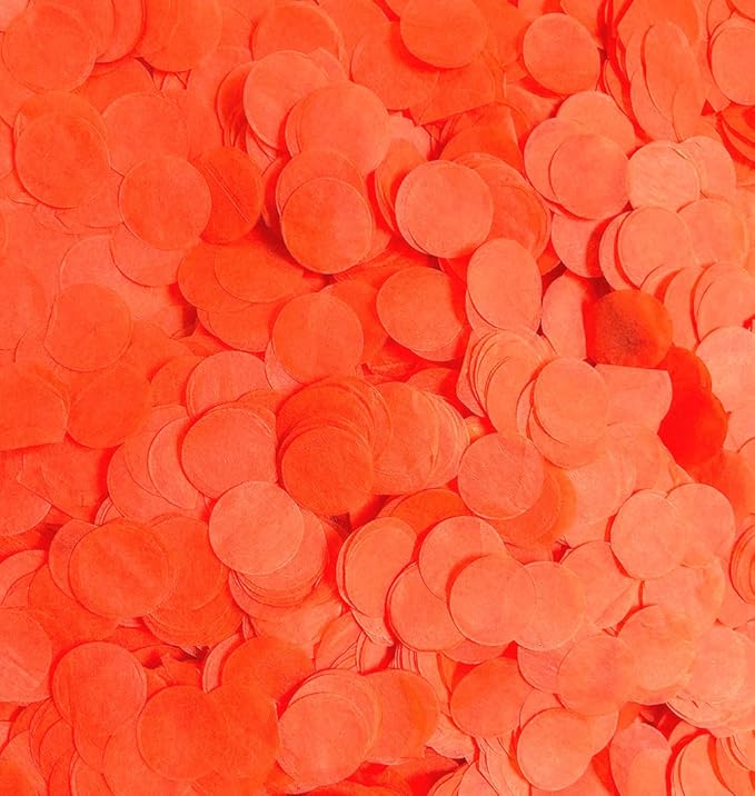 Orange Confetti 15mm Tissue Paper Confetti Circle Filled Balloons or Table Party Decoration 5000 pcs