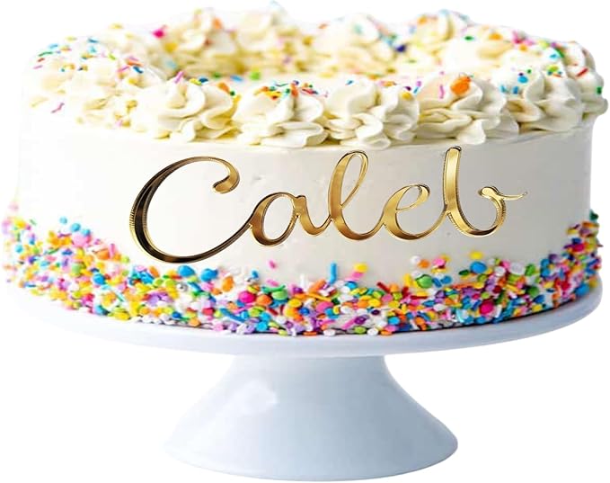 Custom Acrylic Cake Plaue, Personalized Acrylic Cake Plaue - Personalize with Any Name,BabyShower,Birthday,Wedding