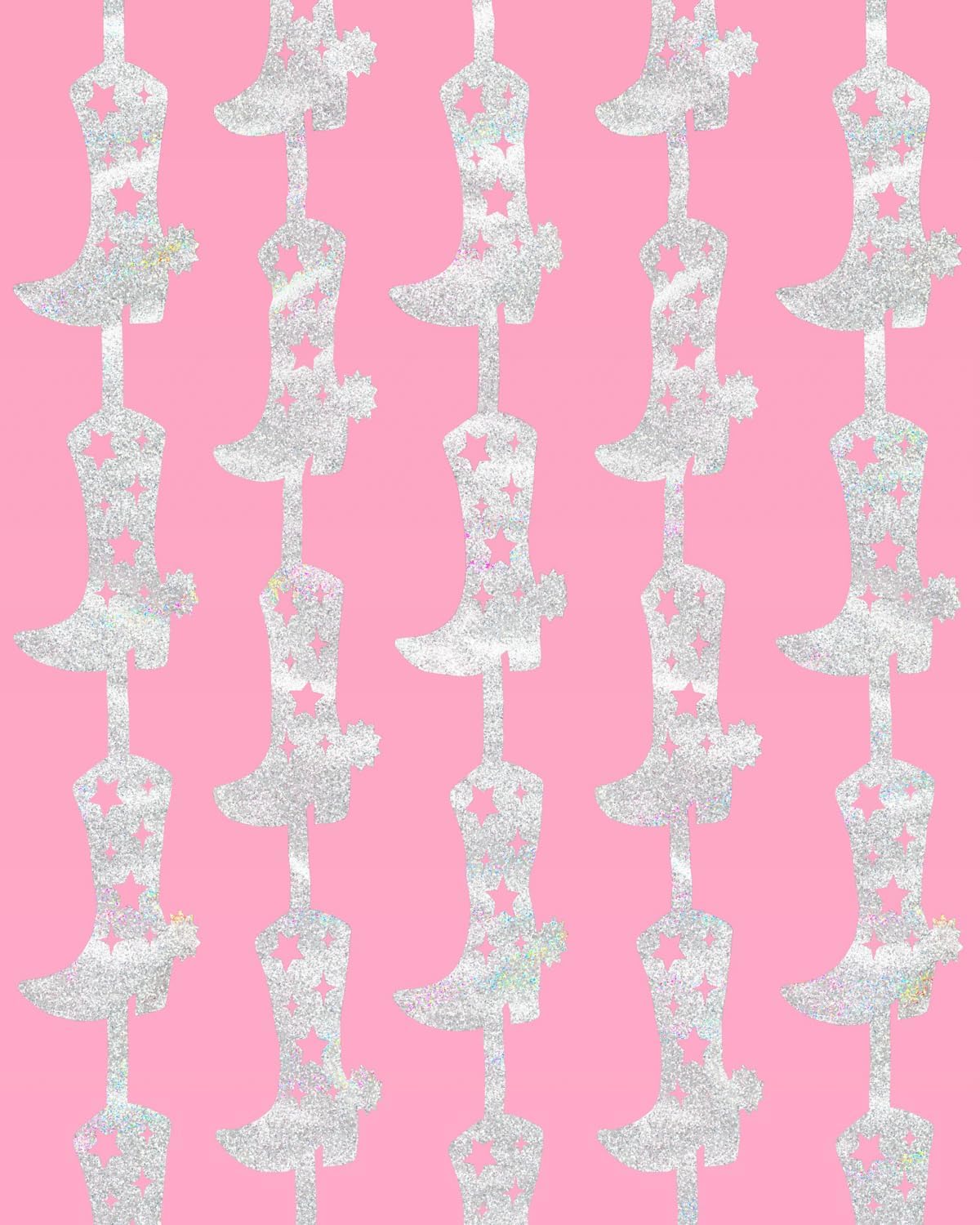 xo, Fetti Cowgirl Boot Iridescent Foil Curtain - Set of 2 | Bachelorette Party Decorations, Cowgirl Birthday Photo Booth, Last Rodeo Backdrop, Nashville, Cow Rodeo Theme, Space Cowboy