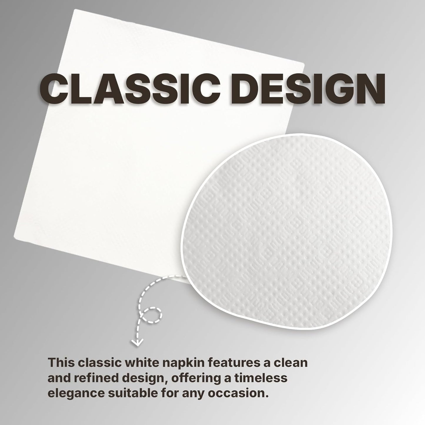 Klex 4.5" x 4.5" Folded White Beverage Napkins, 2-Ply Bulk Cocktail Napkin - 3000 Count (9"x9" Unfolded)