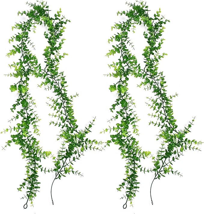 Artificial Eucalyptus Mini Leaves Garland Faux Plastic Leaf Décor Anniversary Engagement Party Wedding 6ft Table Craft Design DIY