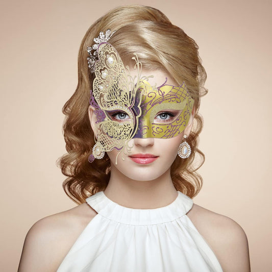 Mysterious Venetian Butterfly Lady Masquerade Halloween Party Mask Evening Prom Ball Mask Bar Costumes Accessory