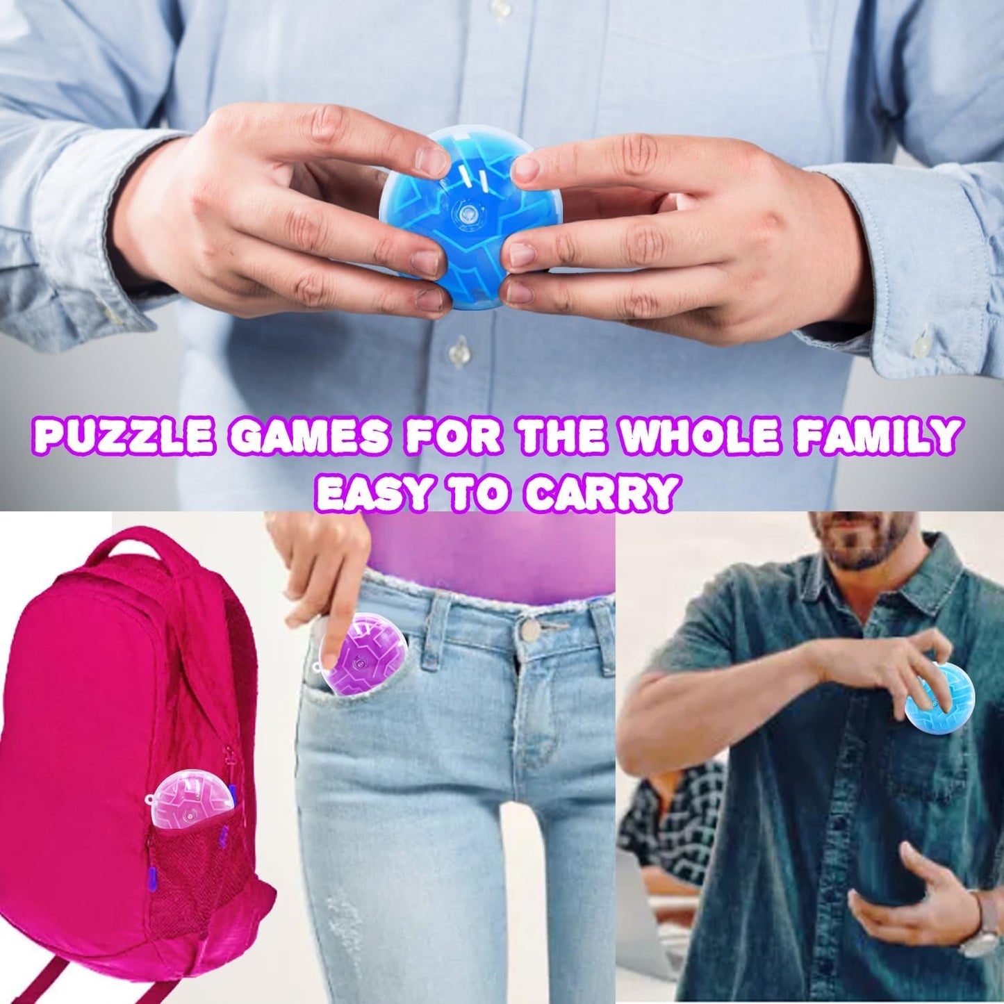 24 Pack 3D Puzzle Maze Ball Toys, Mini Puzzle Party Favors for Girls, Fidget Game Toys School Rewards & Classroom Prize for Students, Birthday Party Decoration Easter Valentines Day Gifts Ages 6-10