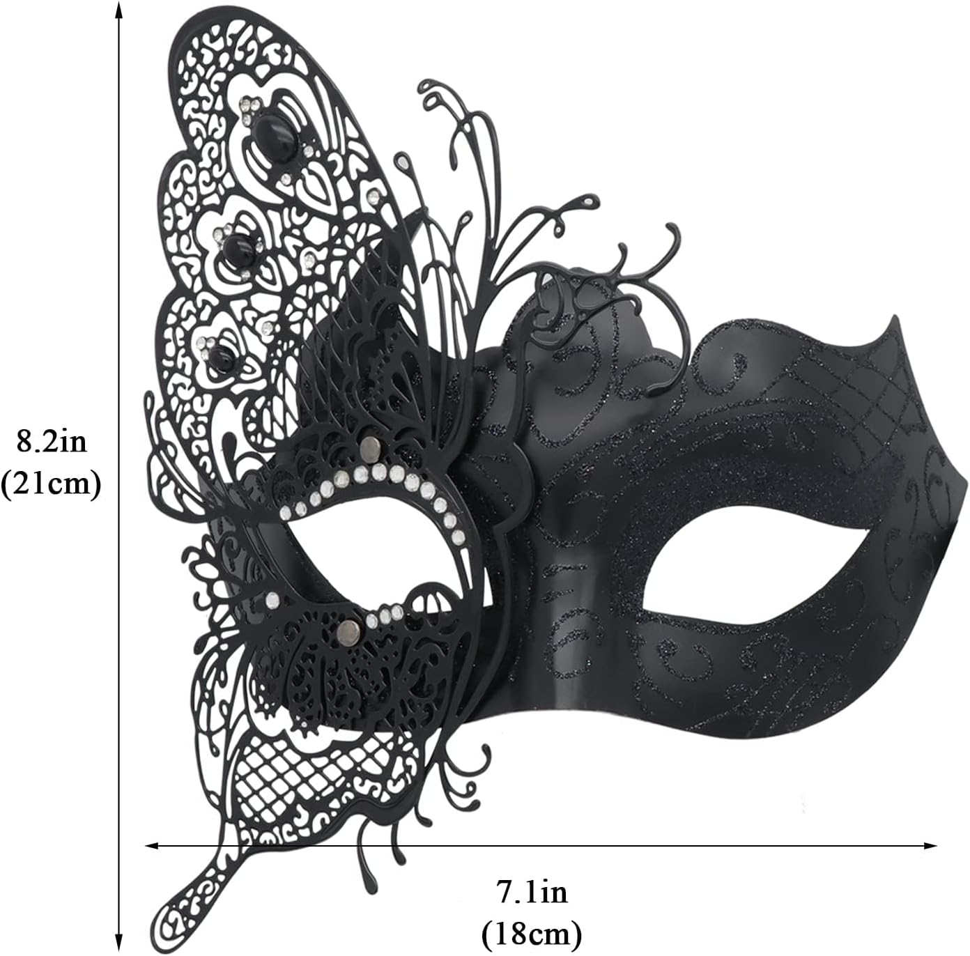 Mysterious Venetian Butterfly Lady Masquerade Halloween Party Mask Evening Prom Ball Mask Bar Costumes Accessory