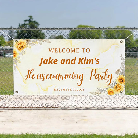 Personalized Housewarming Party Welcome Banner Decorations Double Sided Printing And Various Sizes #5