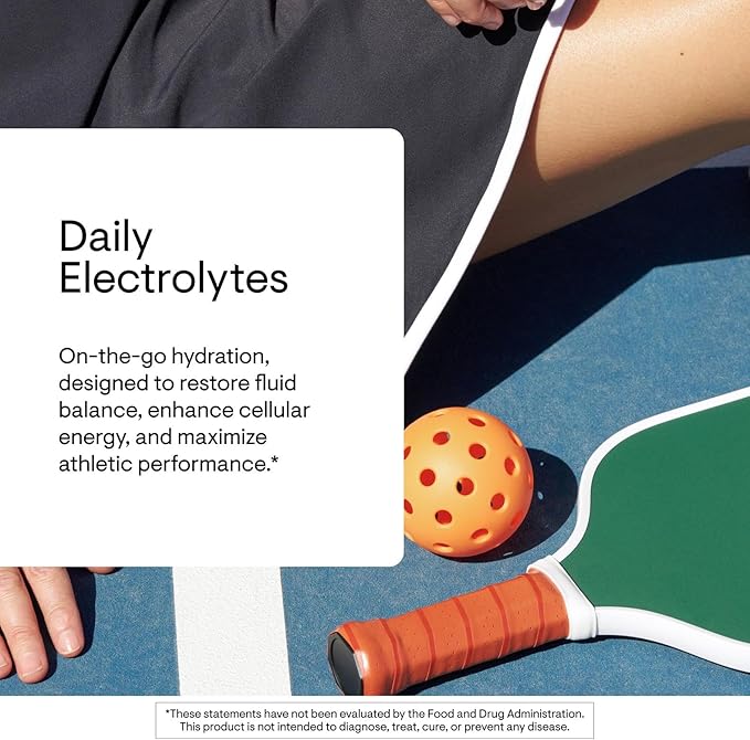 THORNE - Daily Electrolytes - Zero Sugar & Low-Calorie Electrolyte Powder Drink Mix - Flavors Derived from Natural Sources - NSF Certified for Sport - Watermelon - 30 Stick Packs