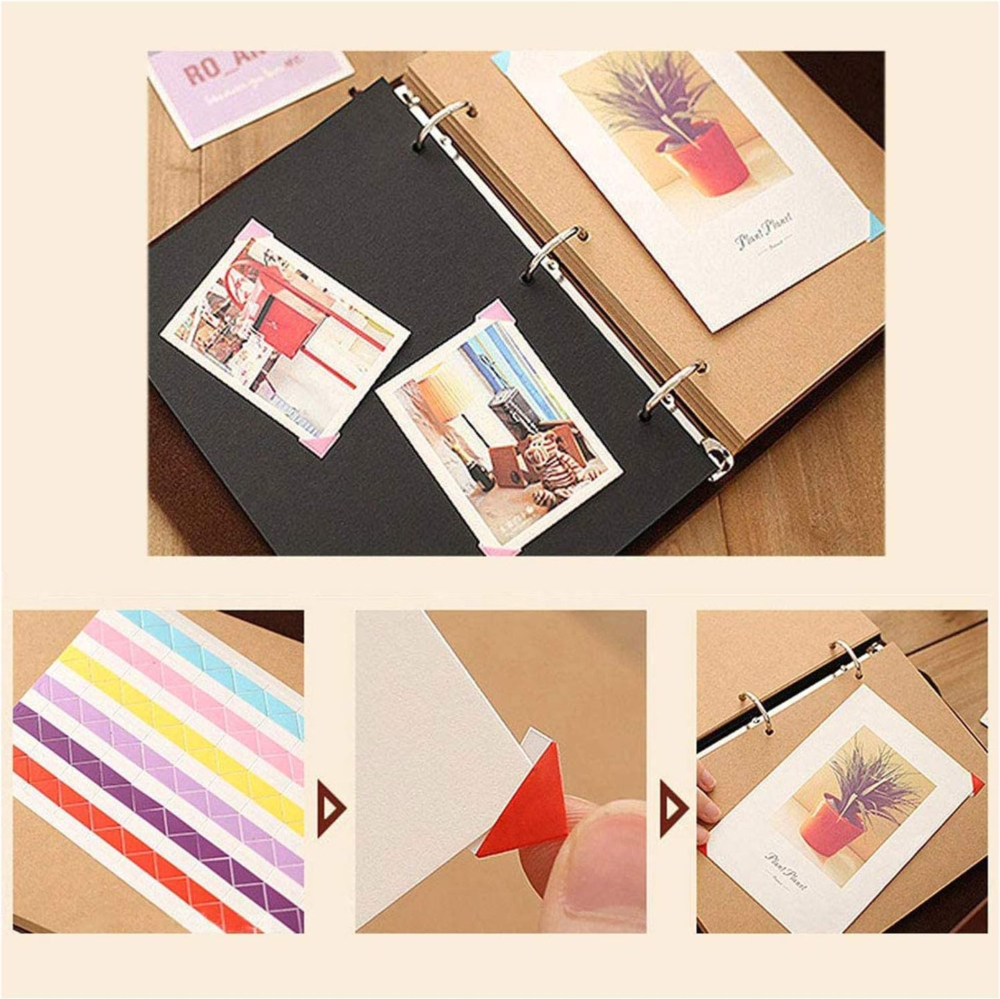 ThxMadam Scrapbooking Kraft Paper 26x17.5CM,20 Sheets Extra Refill Pages Photo Book Blank Paper for Scrapbook Photo Album Guest Book Memory Notebook 10.82" x 8.07" (27.5 x 20.5CM) for Album Large