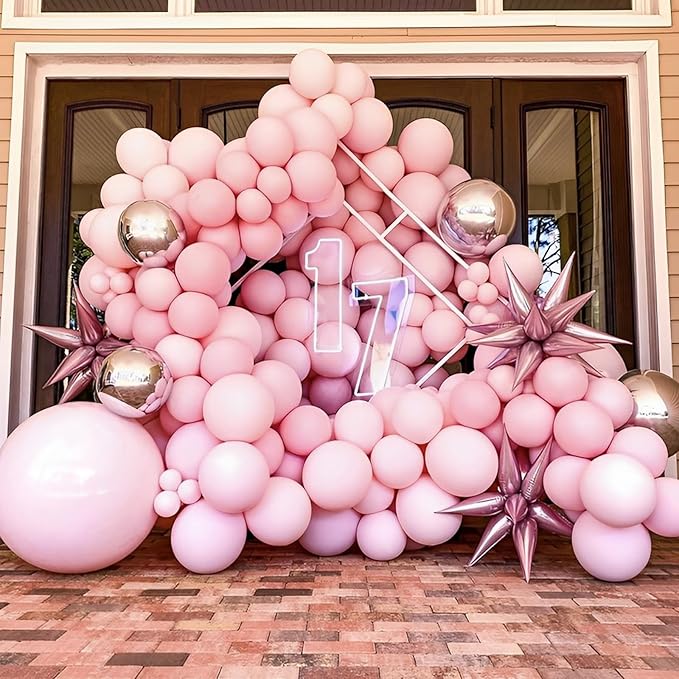 110pcs Light Pink Balloons 12inch Pastel Pink Latex Party Balloons for Boys Girls Birthday Party, Baby Shower, Wedding, Gender Reveal, Baby Shower, Anniversary Party Decorations