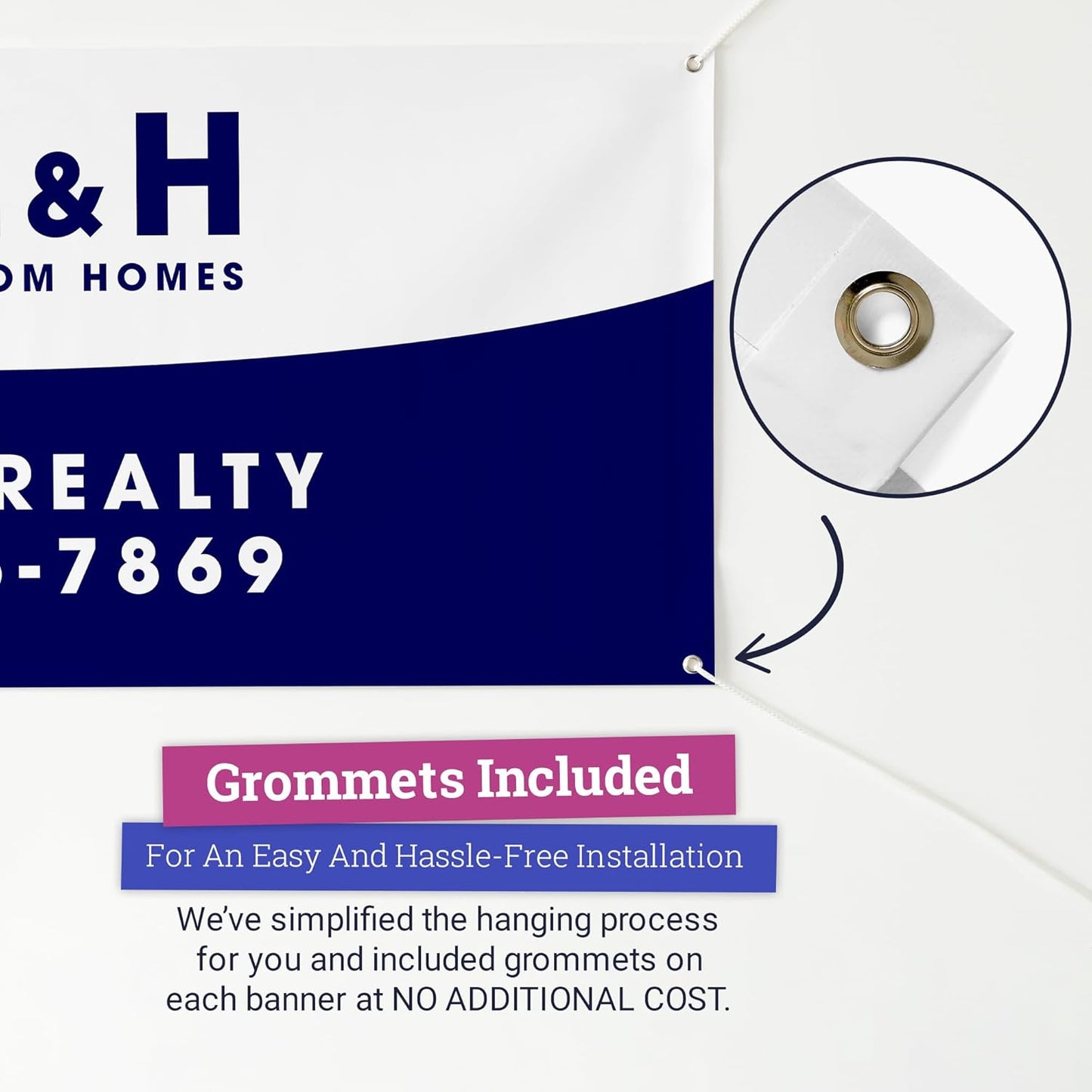 Personalized Vinyl Banner – Vinyl Printed Customizable Banner for Indoor and Outdoor Use (4'x6')