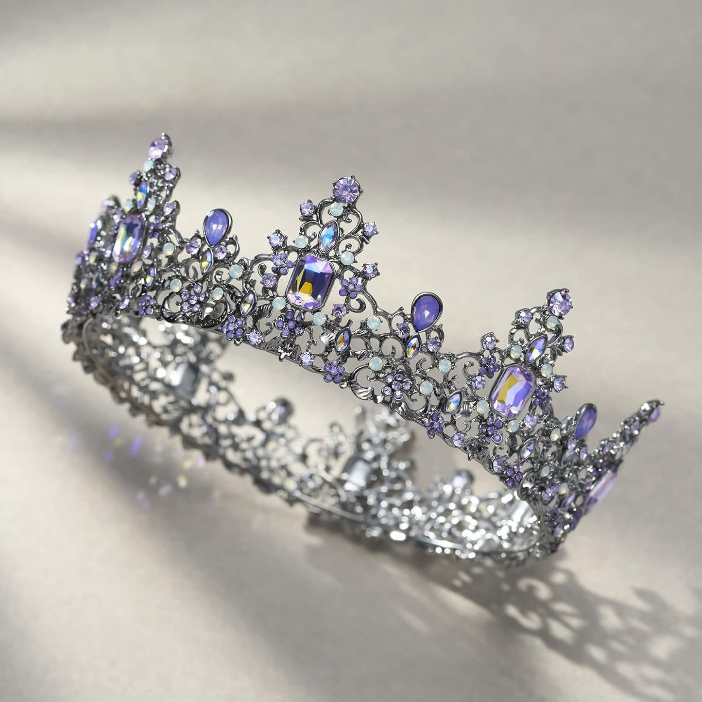 SWEETV Queen Crown for Women - Baroque Wedding Tiaras and Crowns,Jeweled Tiara Crown,Prom Birthday Halloween Hair Accessories