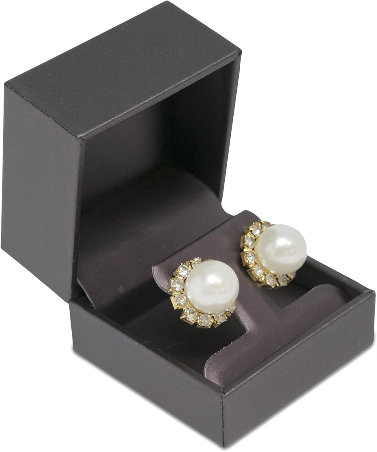 Novel Box Earring Tree Purple Jewelry Box 2.37x2.37x1.87 Inches - Earrings Gift Box for Proposal Wedding Engagement - Faux Leatherette Jewelry Display Box - Gift Presentation Boxes for Earrings