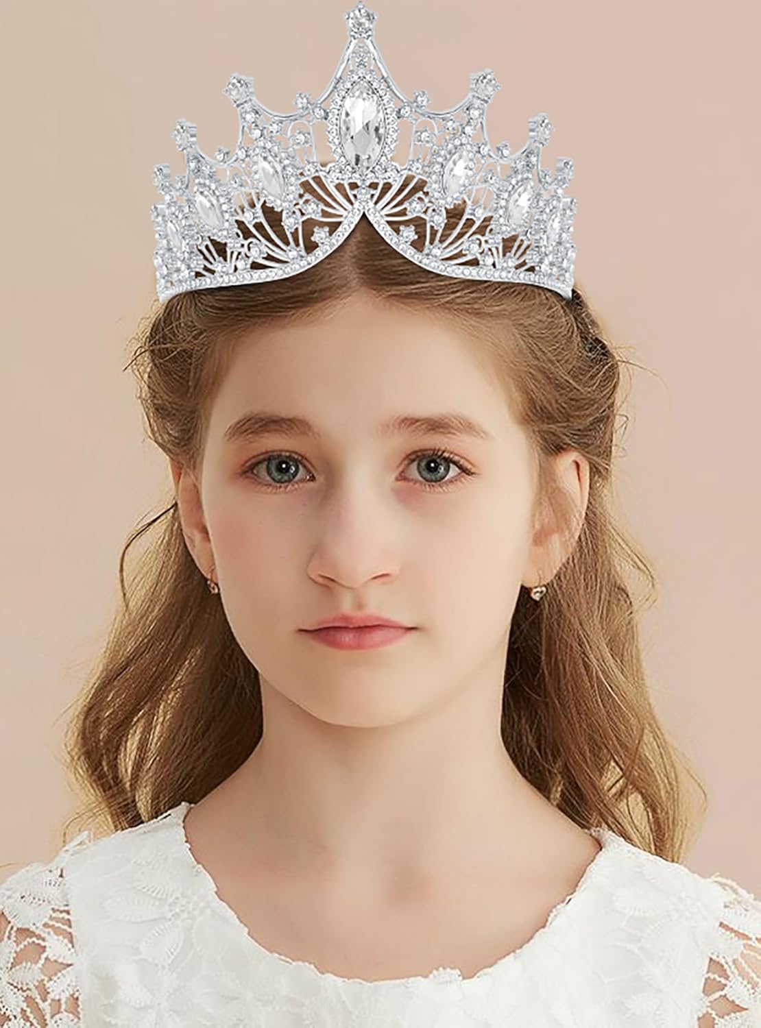 Rhinestone Headbands Crown for Women and Girls, Princess Tiaras Crown for Bridal, Crystal Queen Tiara Head Band Hair Accessories for Prom Wedding and Party