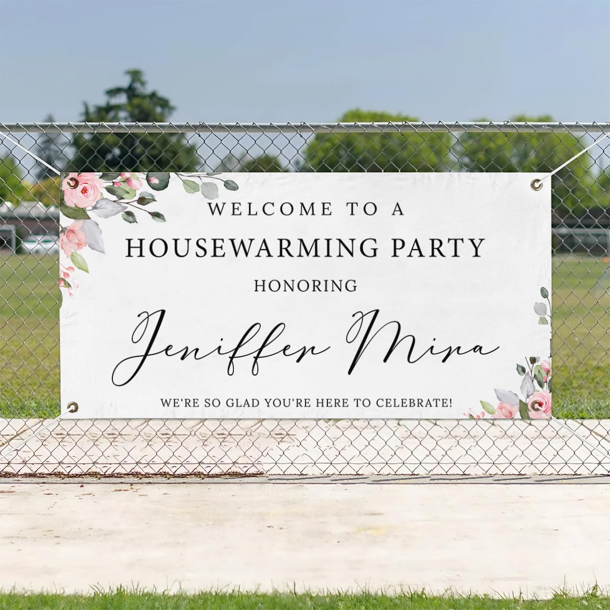 Personalized Housewarming Party Welcome Banner Decorations Double Sided Printing And Various Sizes #3