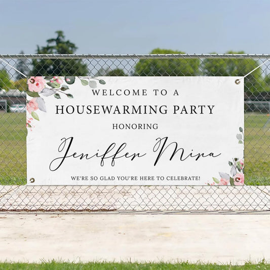 Personalized Housewarming Party Welcome Banner Decorations Double Sided Printing And Various Sizes #3