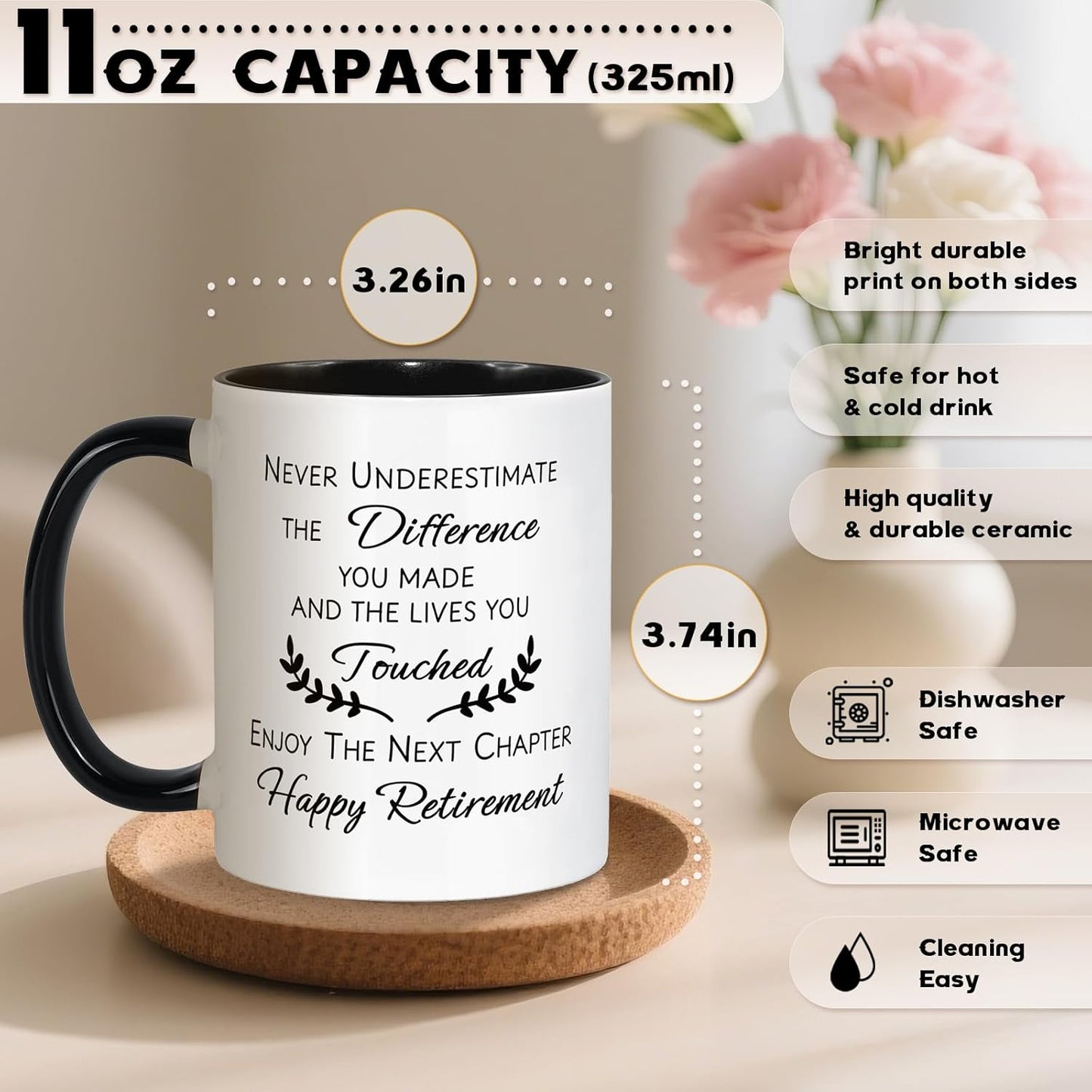 Retirement Gift for Man Woman, Funny Retirement Mug, Best Retirement Gifts for Men Women 2025, Coworkers, Friends, Teacher, Boss, Sisters, Mom, Retired Gifts Coffee Cup 11oz