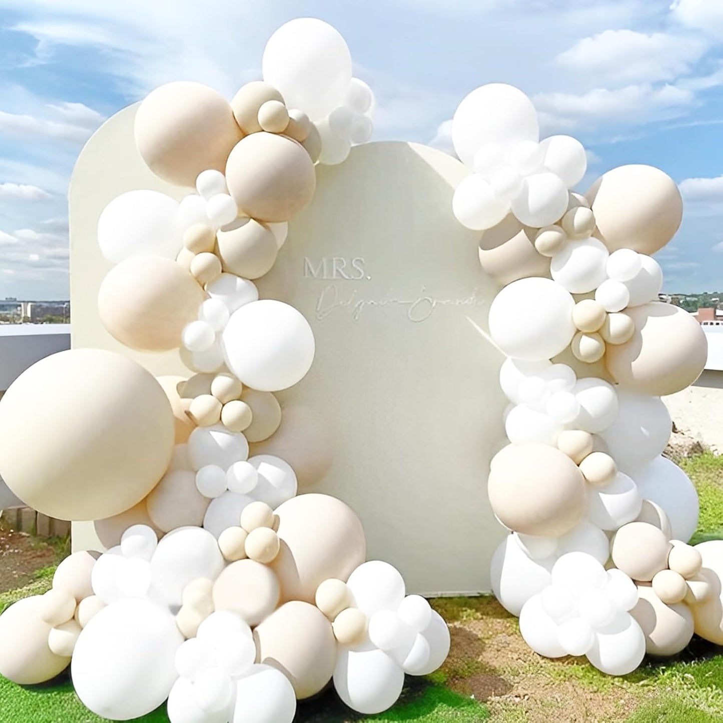 White Sand Balloons, 66pack 12inch Sand White Latex Party Balloons for Wedding, Bridal, Baby Shower, Birthday, Graduation, Anniversary, Bachelorette, Engagement Party Decorations