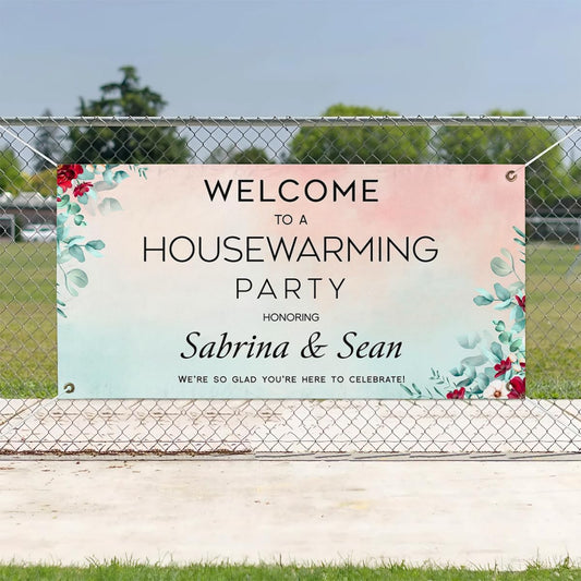 Personalized Housewarming Party Welcome Banner Decorations Double Sided Printing And Various Sizes #6
