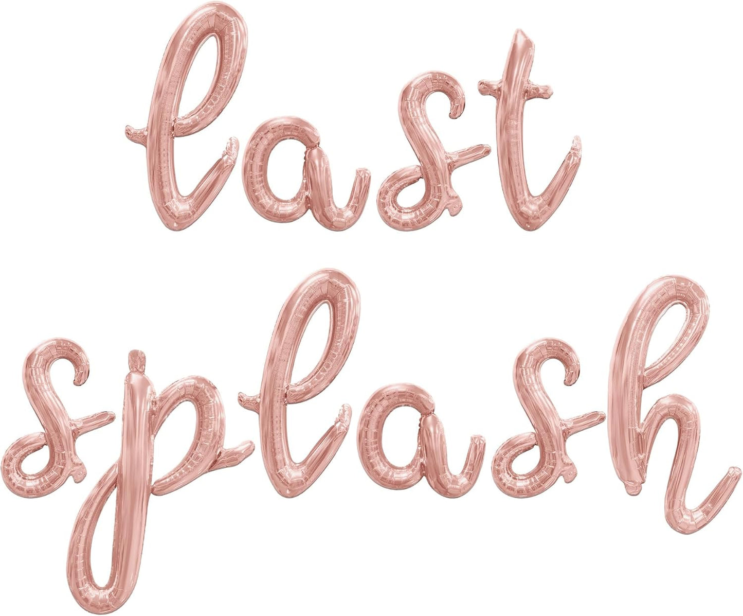Letter Balloons - LAST SPLASH 16" Inch Alphabet Letters Foil Mylar Balloon Bachelor or Bachelorette Banner (Rose Gold)