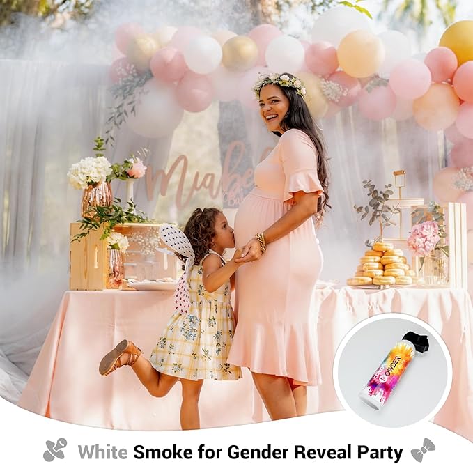 Gender Reveal Fire Extinguisher 2 Pack White Atmosphere Fog for Baby Reveal Photoshoot Video Props Stage Mister Foggers White Smoke Gender Reveal Extinguishers for Birthday Wedding Party