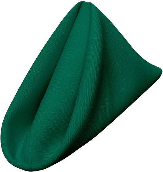 LA Linen 10-Pack Poly Poplin Napkin, Soft Cloth Napkins, Washable Reusable Napkins, Stain and Wrinkle Resistance Table Napkins for Dinner, Wedding, Parties, 17 by 17-Inch, Teal