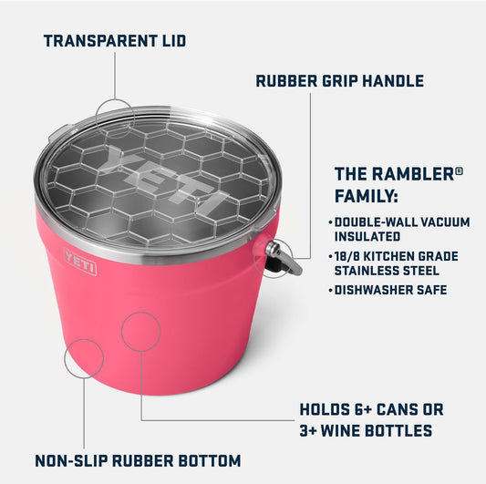 YETI Beverage/Ice Bucket, Holds 6 Longnecks or 3 Bottles of Wine